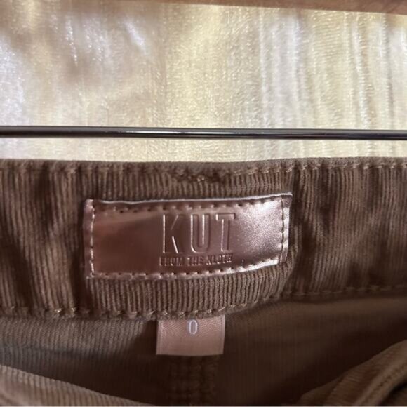 Kut from the‎ Kloth Diana Skinny Corduroy Pants Khaki Tan Beige NWT Size 0 - Picture 4 of 7